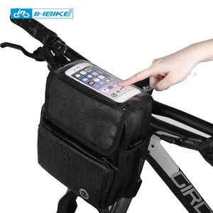 inbike handlebar bag bicycle bags frame pannier touchscreen front cell mobile phone bag waterproof shoulder bag bike accessories free global shipping