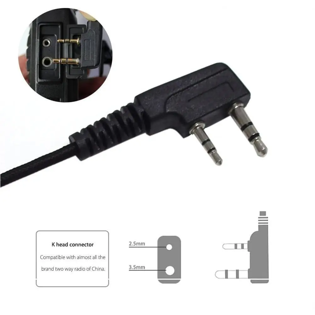 

Walkie Talkie Headset Earpiece Earphone With Mic For Radio Series Earpiece Baofeng Mic Headset BF-888s UV-5R N1N7