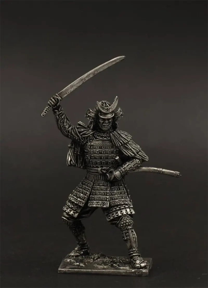 Масштаб 1:30 60 мм Оловянная металлическая японская защита воинов броня статуэтка