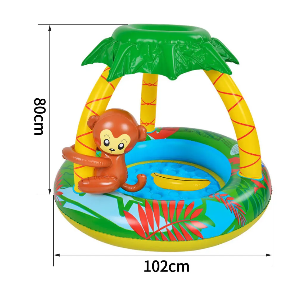 Детское летнее Надувное сиденье лодка козырек от солнца кольцо для бассейна