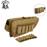 adjustable outdoor tactical rifle shotgun buttstock cheek rest rifle stock ammo shell nylon magazine molle pouch bullet holder
