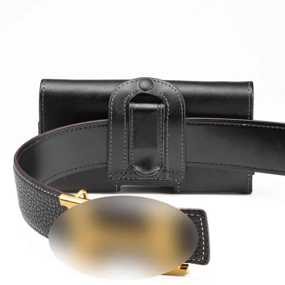 Кожаный чехол для iPhone 11 Pro Max/XS Max из натуральной кожи с зажимом мобильного