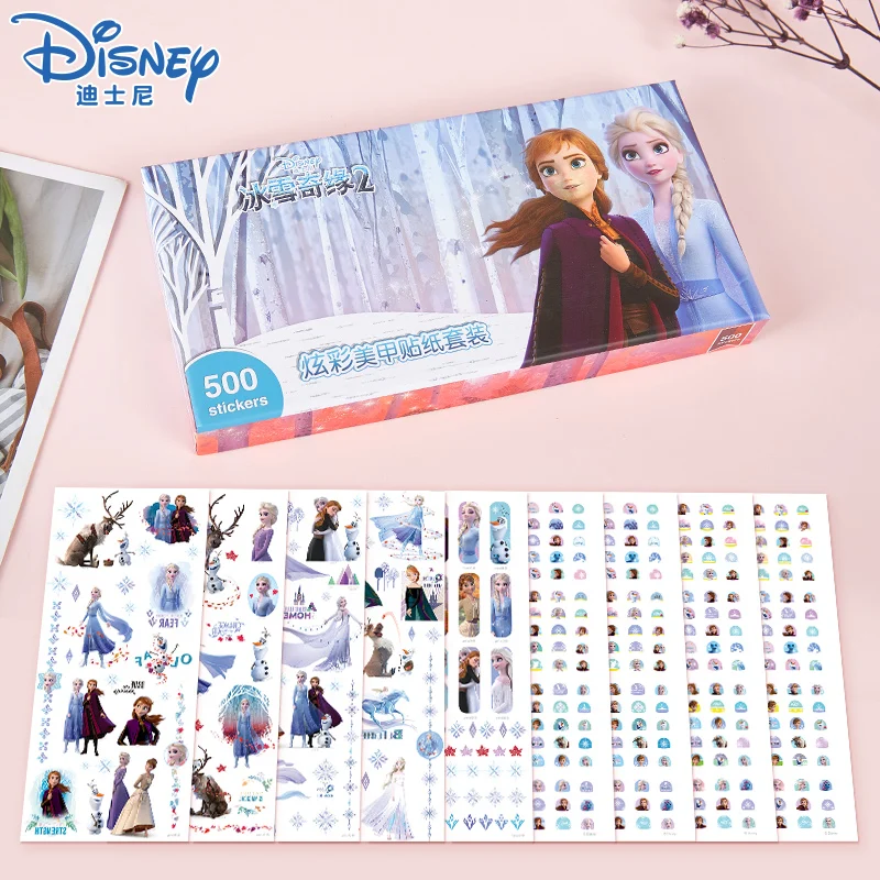 

Игрушки для макияжа Disney «Холодное сердце 2», Эльза и Анна, наклейки для ногтей для девочек, Белоснежка, принцесса, пони, водонепроницаемая та...