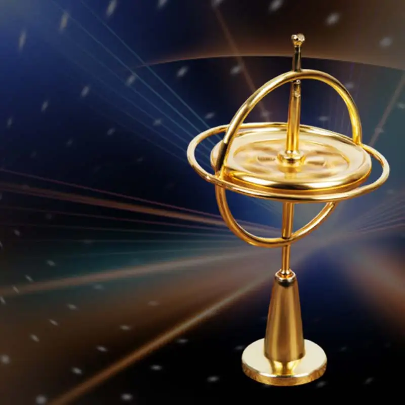 

Creative Scientific Educational Metal Finger Gyroscope Gyro Top Pressure Relieve Classic Toy Traditional Learning Toy For Kids