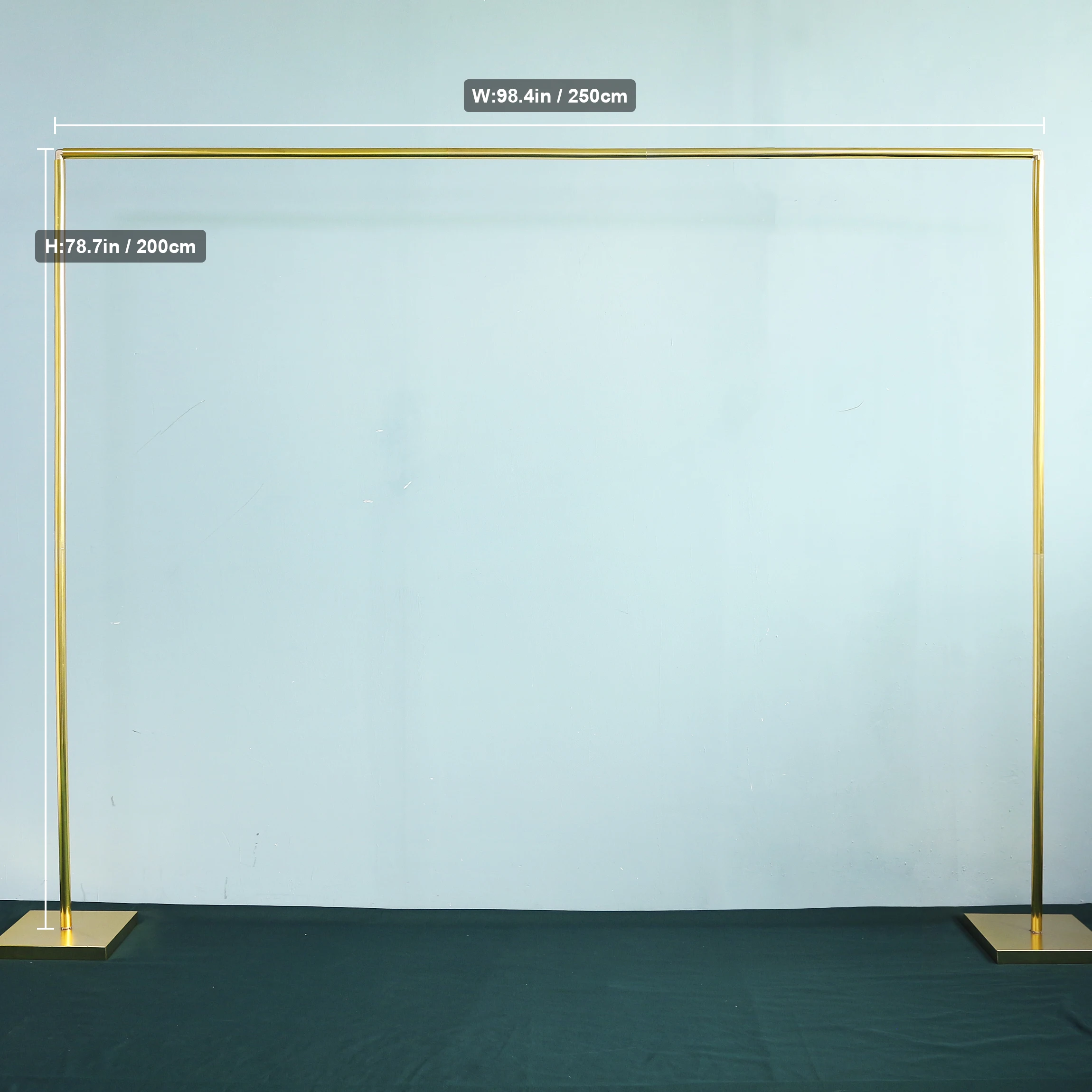 Квадратная Металлическая свадебная АРКА блестящая позолоченная Арка декорация