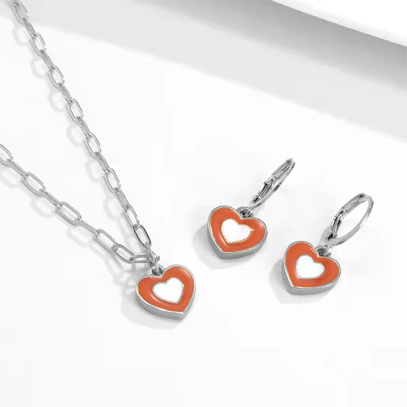 

Vintage Fashion Heart Cute Pendant Necklace For Women Grunge Jewelry Sets Anime Aesthetic Kakegurui Gothic Accessories.