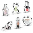 Инструменты для макияжа из нержавеющей стали, форма для печенья, помада духи, форма для помадки, форма для торта, 3D Кондитерские печенья, ножи для тортов, инструменты