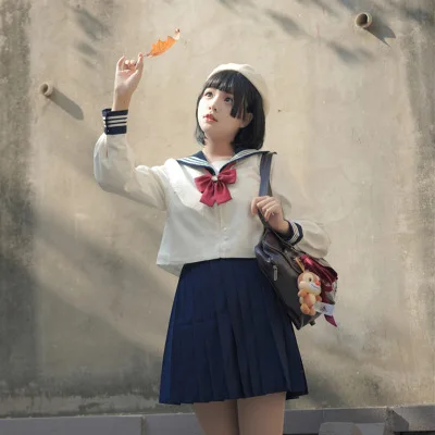 Школьная форма Jk милый Повседневный матросский костюм для девочек платье Jpanese