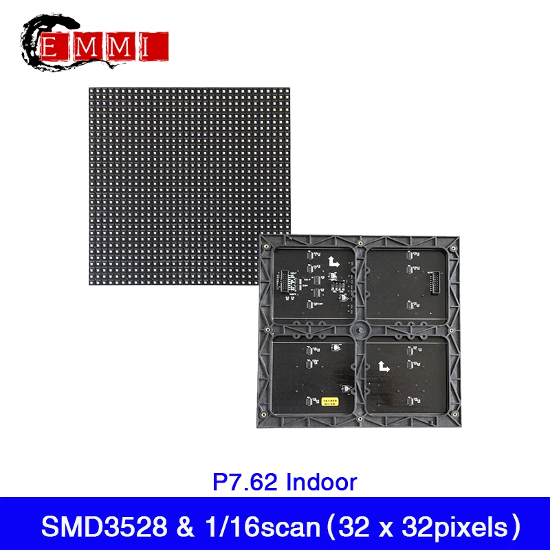 Хорошая цена P7.62 полноцветный светодиодный модуль для помещений 244x244 мм 1/16 Scan SMD3528