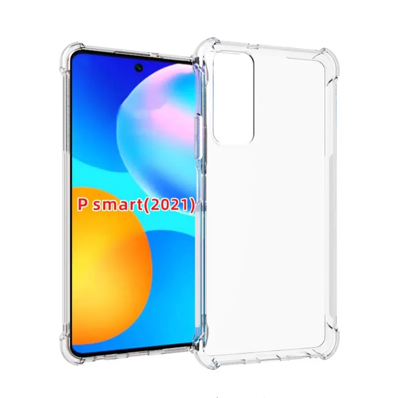 Противоударный прозрачный чехол из ТПУ для Huawei P Smart 2021 с воздушной подушкой