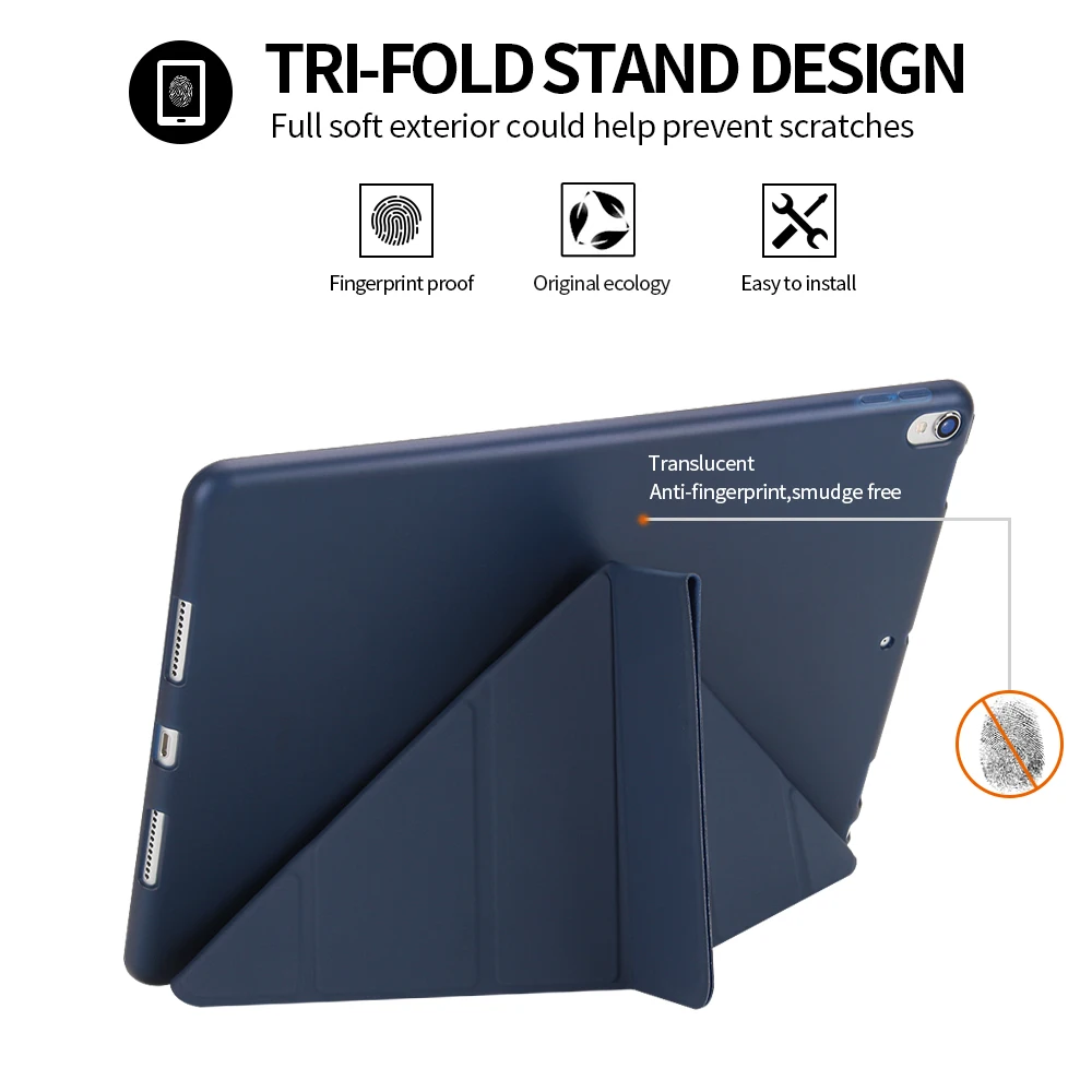 Чехол для iPad Pro 10 5 9 7 2017 2018 6th 7th 8th поколение Pu кожаный смарт-чехол Air 1 2 3 2019 2020 чехол