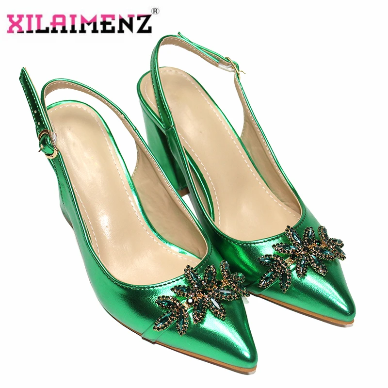 Зрелый стиль красный цвет итальянская искусственная кожа с кристаллами