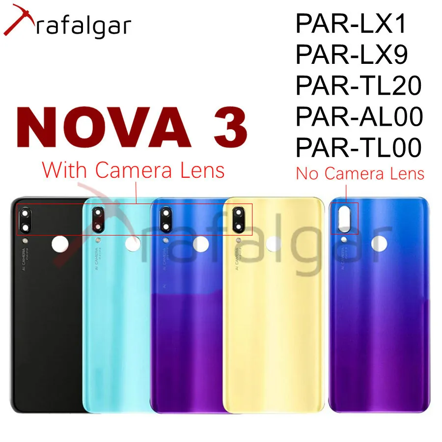 Для Huawei Nova 3 чехол-накладка для батарейного отсека стекло NOVA3 задняя дверь корпус