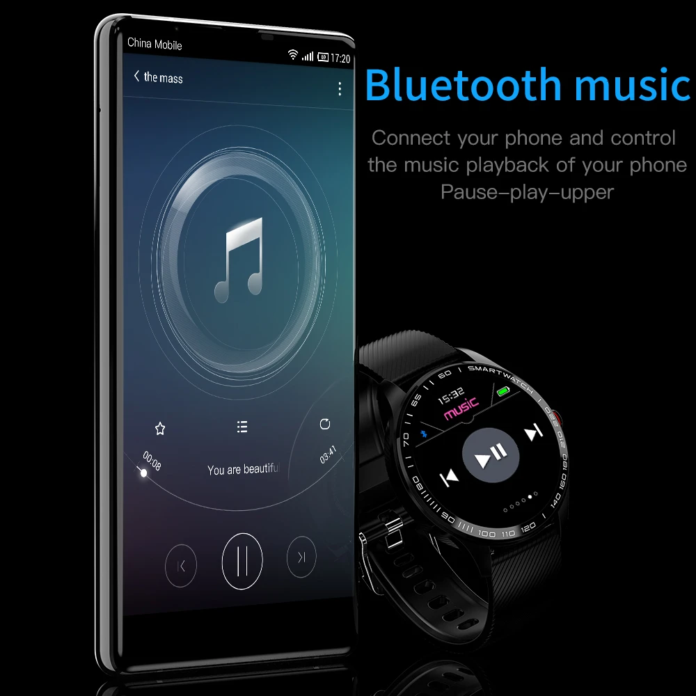 Смарт-часы LOKMAT мужские полностью сенсорные ЭКГ ППГ водонепроницаемые Bluetooth