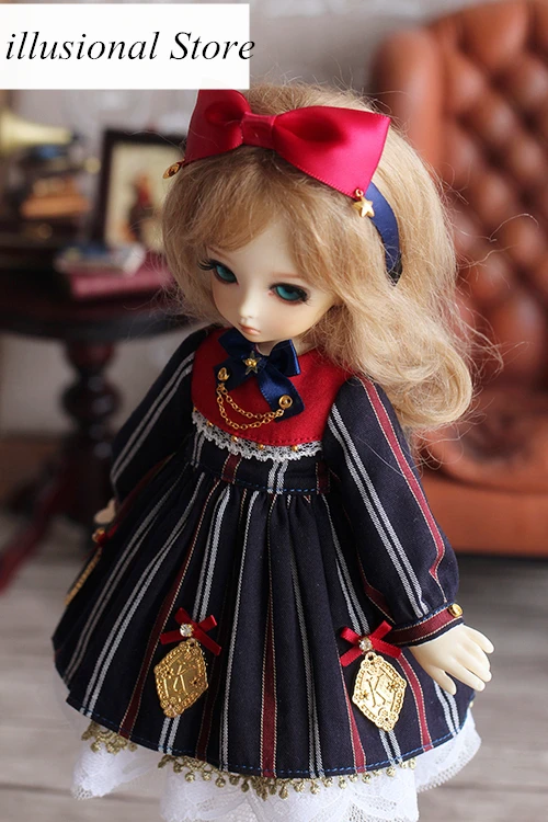 1/6 bjd кукла платье костюм черного цвета в стиле «лолита» платье+ hairhoop+ Носки для 1/6 шарнирная кукла супер доллфи аксессуары для куклы костюм платье BJD одежда