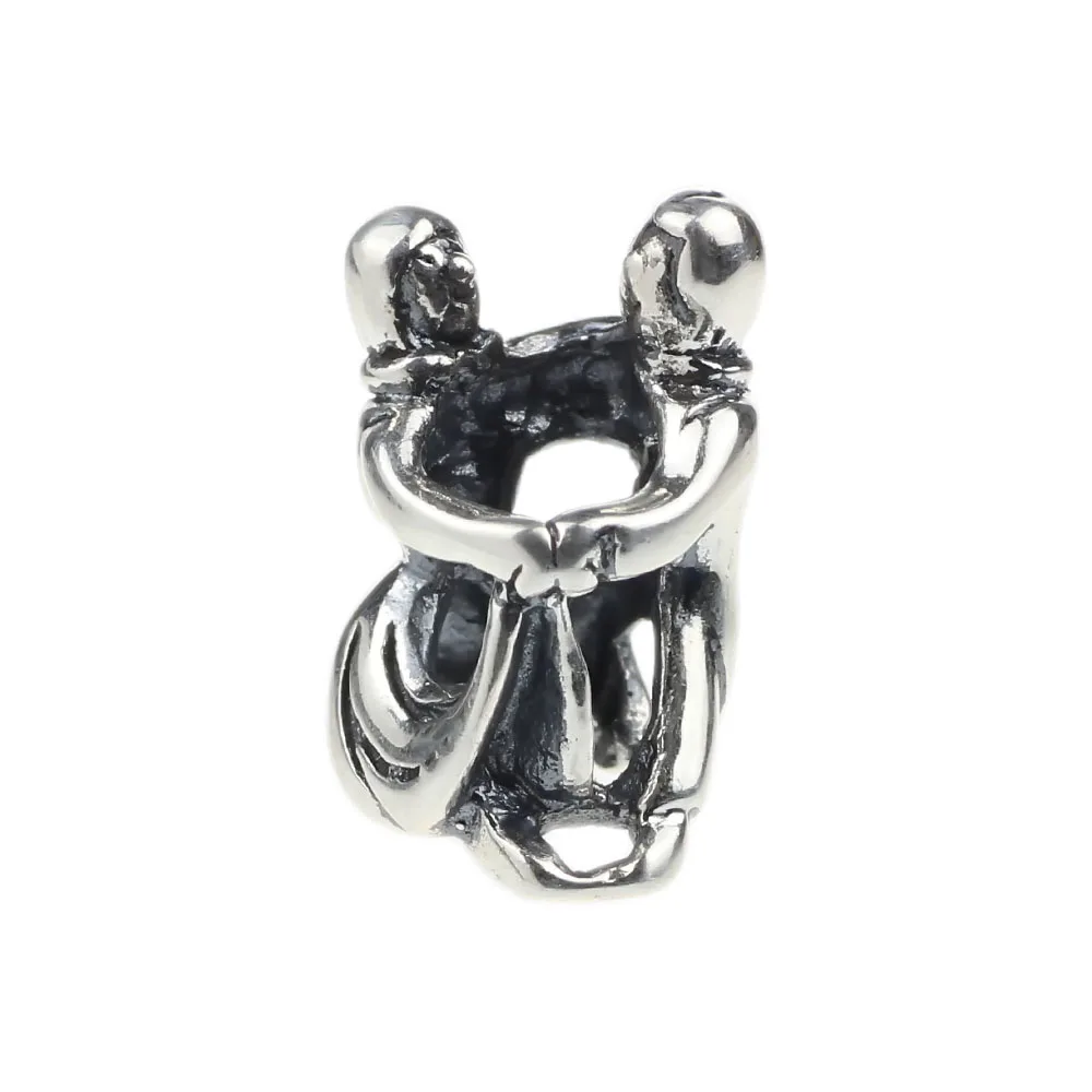 Шарм бусина из серебра 925 пробы для мужчин и женщин танец вместе европейского