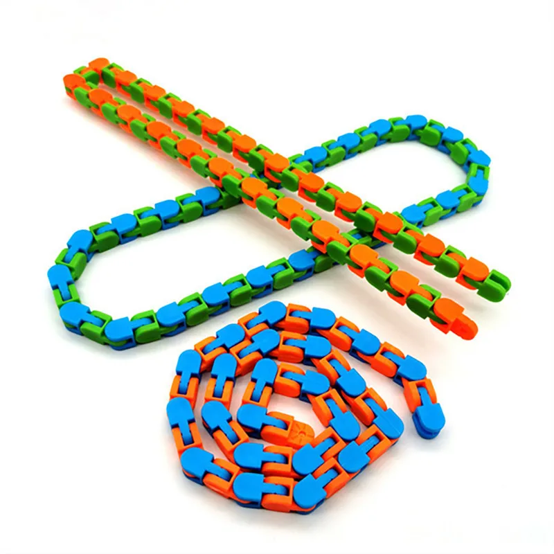 

Colorful Puzzle Sensory Fidget Toys Wacky Tracks Snap and Click Toys Kids Autism Snake Puzzles Classic Sensory Toy Stress Relief