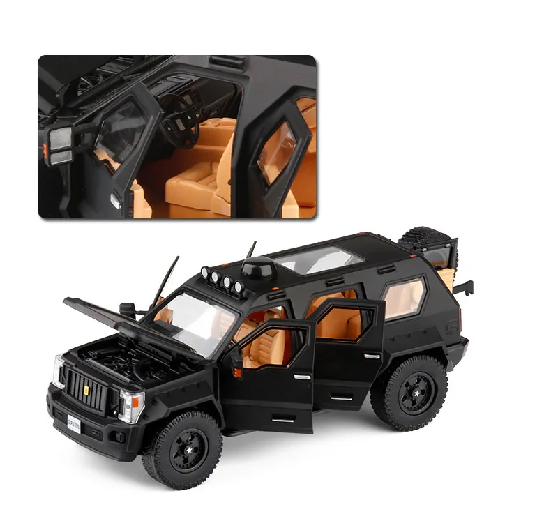 Новинка 1/32 г. PATTON SUV Грузовик литая модель автомобиля игрушка джип звуковое освещение оттяните назад для детей Подарки для детей