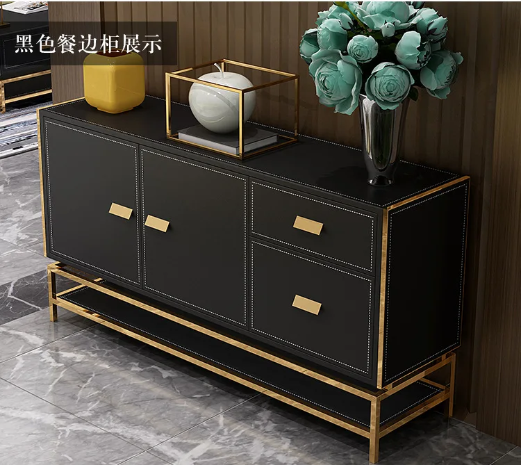 Мебель для столовой из нержавеющей стали домашний шкаф минималистичный