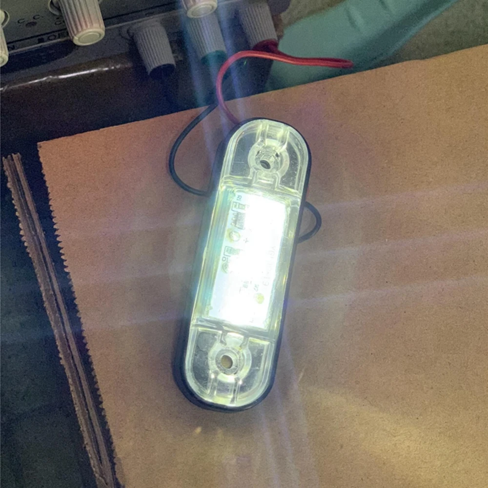 

TNOOG 10 PCS White Marker Light For Trailer Truck Pickup RV LED Side Marker Lamp DC10-30V 3 LED Signal Warning Light