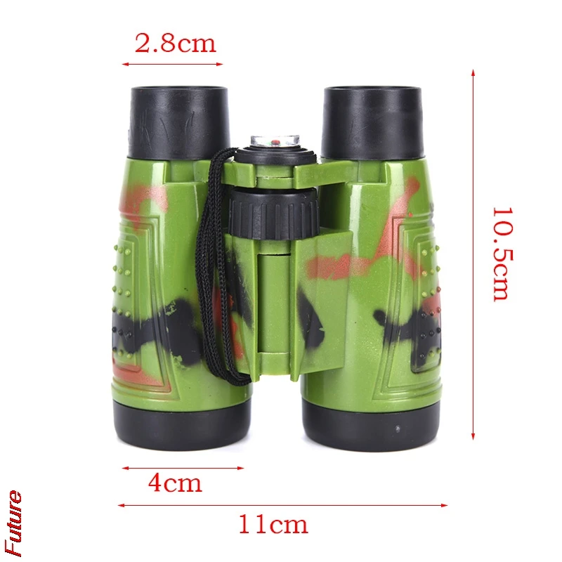 

New product portable 6x30 children's binoculars with rope military game toys outdoor camping