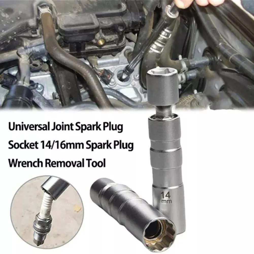 

Ultra-Thin Spark Plug Socket Wrench 14/16mm 12Point Thin Wall Magnetic Swivel Spark Plug Socket 3/8 Inch Drive For BMW Hand Tool