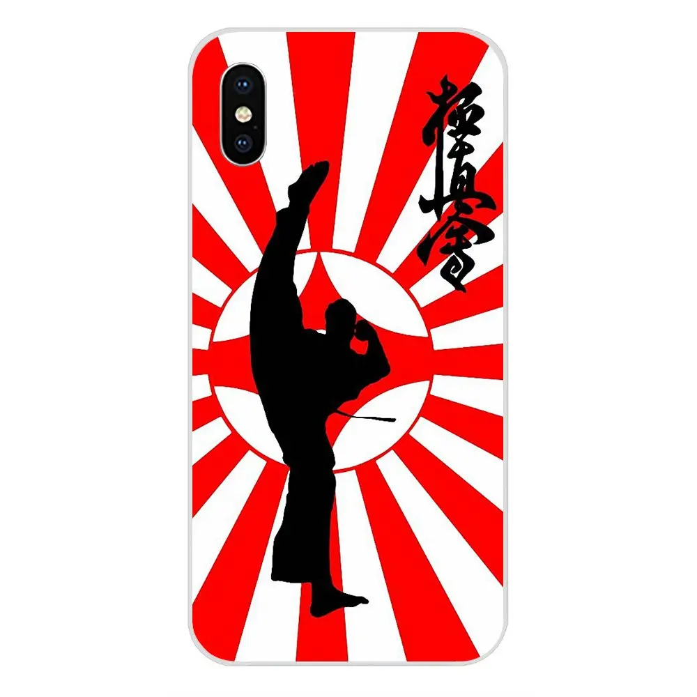 Мягкий Силиконовый ТПУ Прозрачный чехол для крышки корпуса Kyokushin для Apple IPhone X XS Max XR 4 4s 5 5C 5S SE 6 6S 7 8 Plus