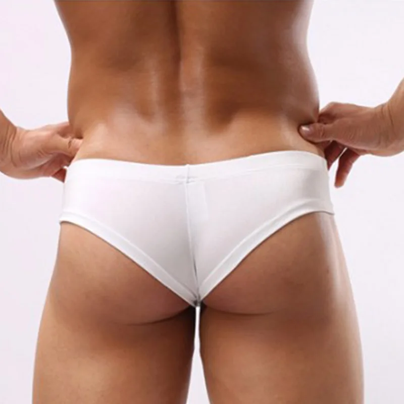 

Hot Men's Low-rise Briefs Thong G-string Lingerie Nylon U Convex Design Underwear