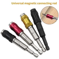 14 hex magnetic screw drill bit tip holder pivoting screwdriver quick change locking guide bit extension rod woodworking tool
