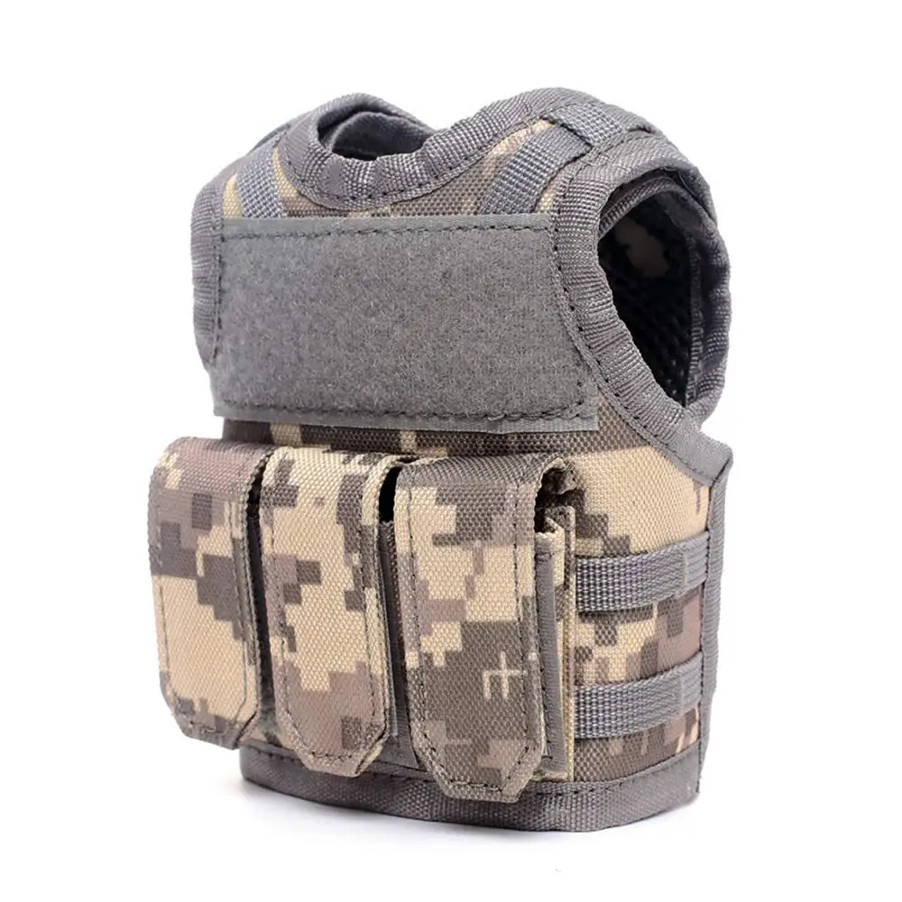 Сливовый Пивные военные жилеты Molle Тактические Премиум мини миниатюрные охотничьи охладители напитков регулируемые плечевые ремни Крышка чайника - Цвет: Сливовый