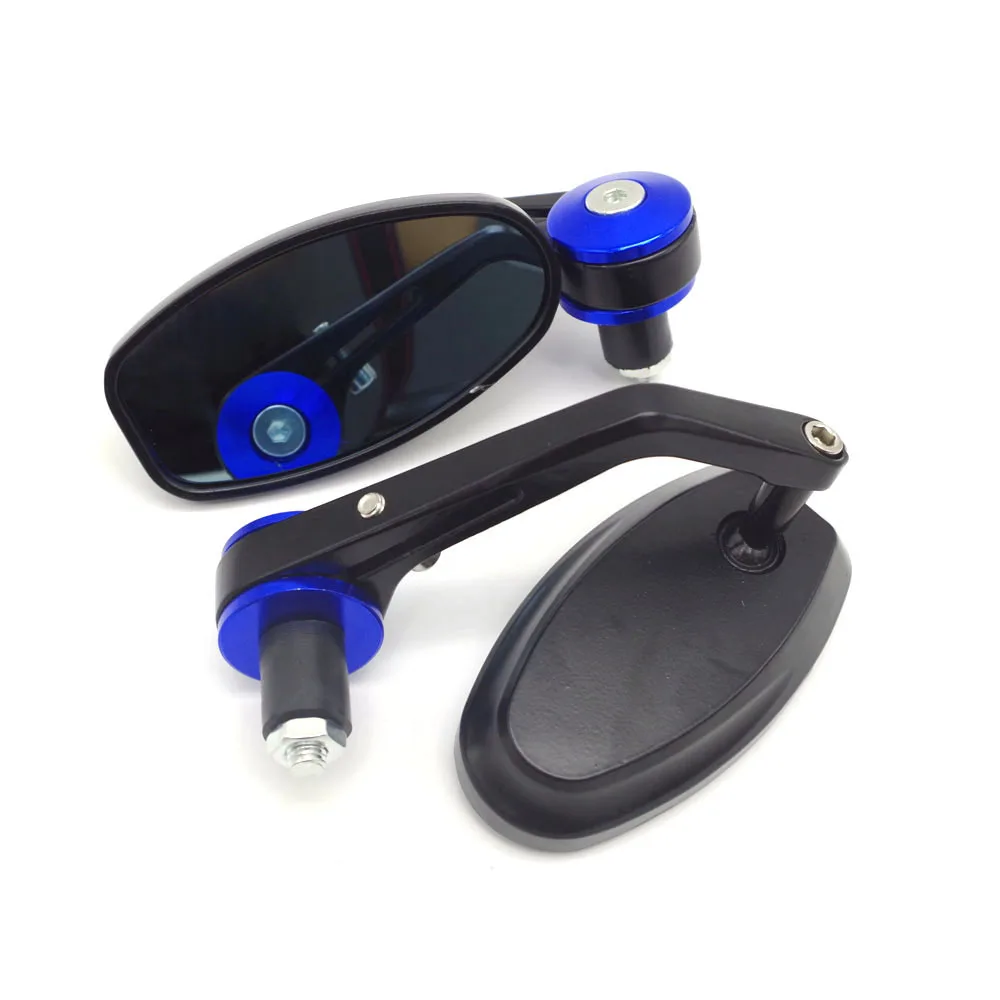 Универсальное черное зеркало заднего вида для мотоцикла круглые овальные