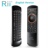 original rii mini i25 2 4ghz air mouse remote control with english keyboard for pc smart tv android tv box htpc iptv fire tv