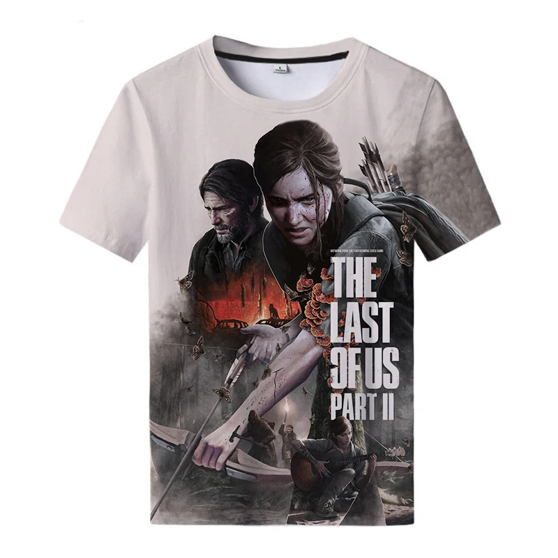 

New Summer T-shirt The Last of Us: Part II 3D Printed T-shirt Men's and Women's Game T-shirt Casual Sports T-shirt