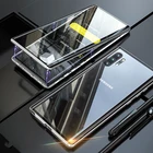 Для Samsung Galaxy A52 A72 A12 A51 A22 A32 A71M51 4G искусственный Магнитный чехол для телефона 360 дюймов двойное стекло Взрывозащищенный защитный чехол