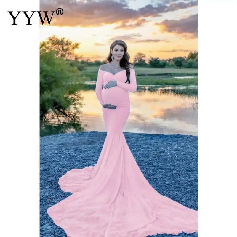 Женское длинное вечернее платье однотонное хлопковое розовое с открытыми