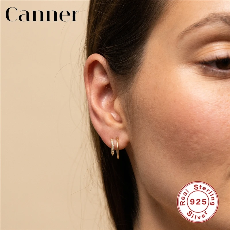 Женские Геометрические серьги гвоздики с фианитом INS простые золотого и