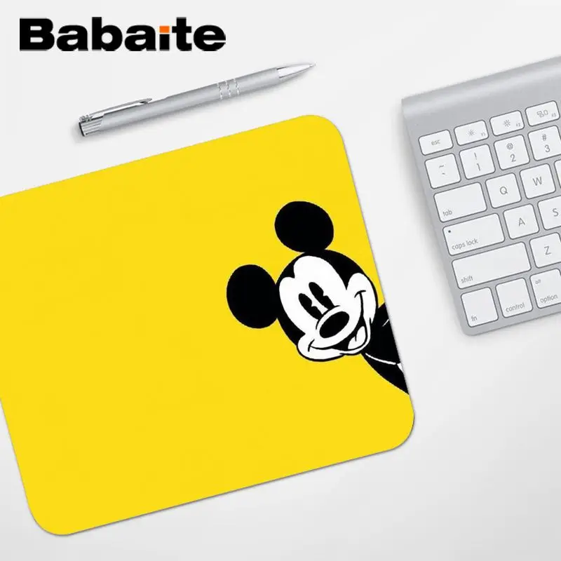 No Lock Edge25x29cm Babaite, высокое качество, мультяшный Микки, Минни, игровой коврик для ноутбука, коврик для мыши,,, игровой коврик для мыши - Цвет: No Lock Edge25x29cm
