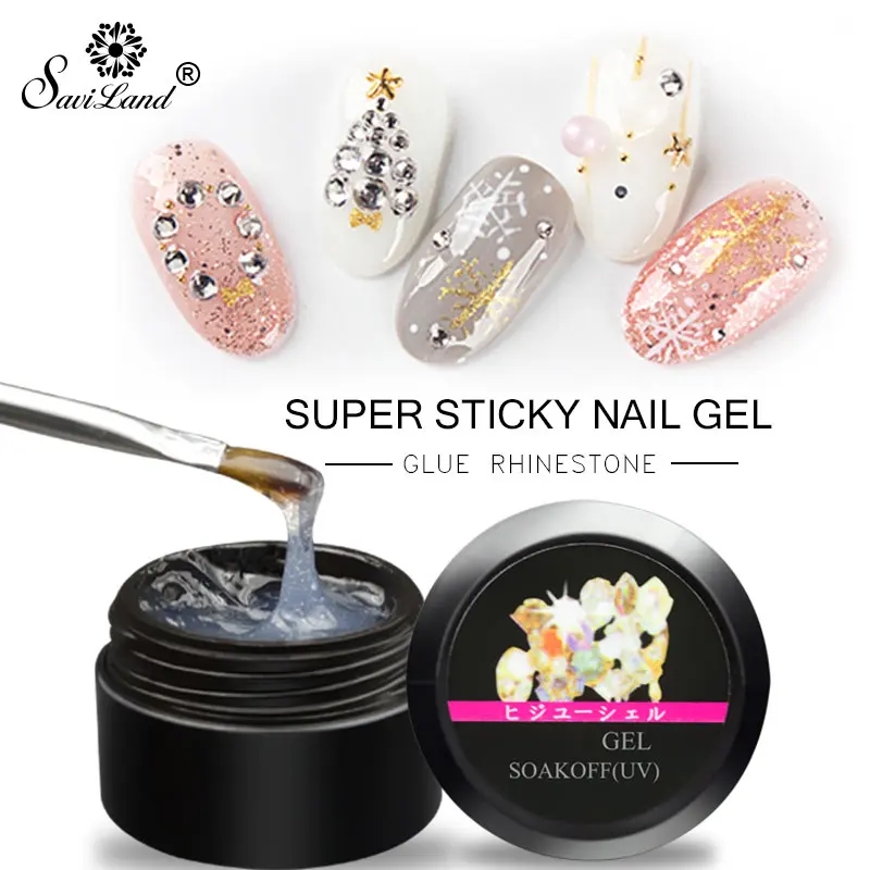 SAVILAND 8 мл клей стразы ювелирные изделия УФ гель для ногтей супер липкий
