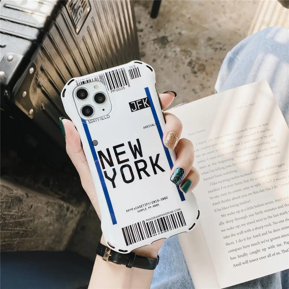 Забавный воздушный билетный штрих-код этикетка чехол для телефона iPhone Xs MAX XR X 7 8