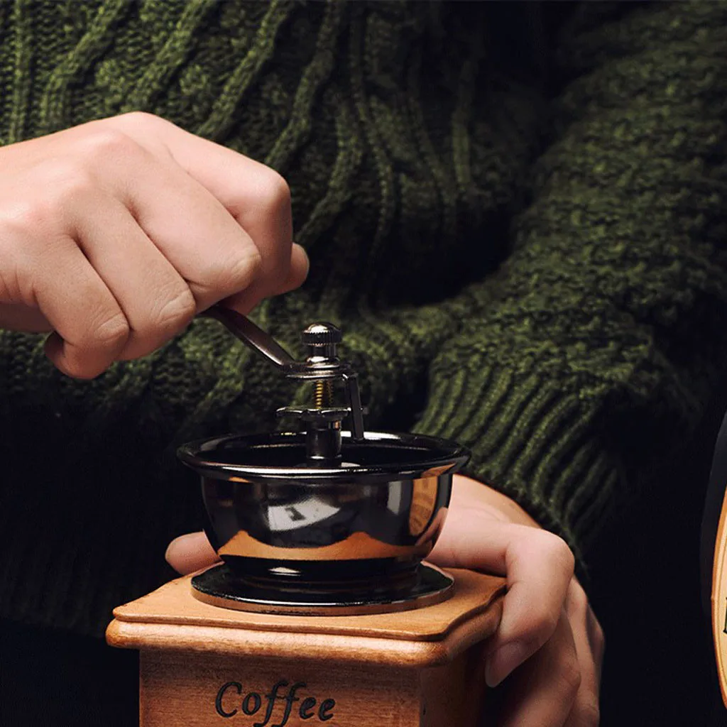 Ручная мини кофемолка в стиле ретро для специй с высококачественной