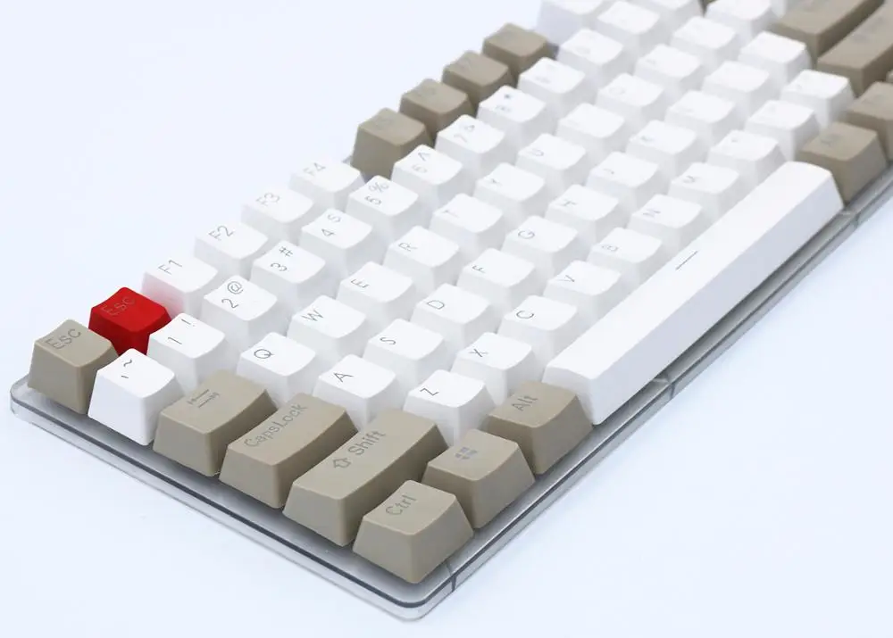 Серо белый переключатель MX профиля OEM для cherry/NOPPOO/Flick/Ikbc с двойной подсветкой 87/104