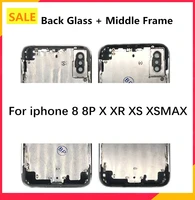 back battery cover rear cover for iphone x xr xs max rear housing middle frame with back glass with ce for iphonex xr xs
