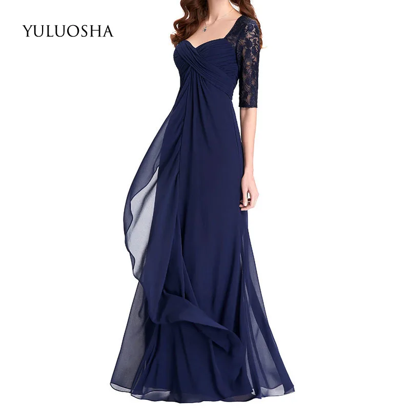 Женское вечернее платье YULUOSHA Длинное Элегантное Вечернее Платье С v-образным