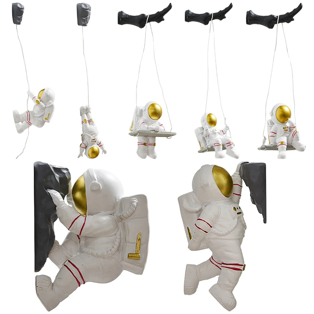 

Art Hanging Astronaut Ornament Figurines Gifts Office Wall Decor Crafts