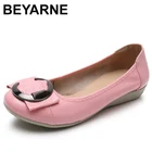 Туфли женские из натуральной кожи, без шнуровки, с круглым носком, 2020