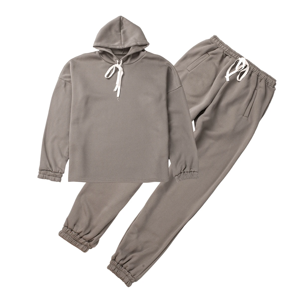 Женский свободный домашний костюм из 2 предметов спортивный с длинным рукавом