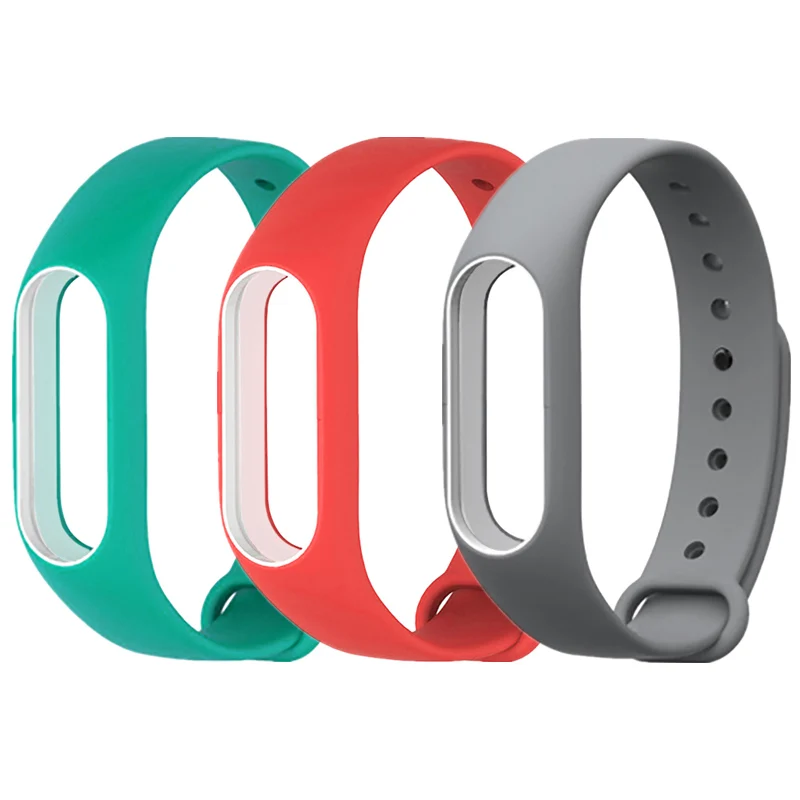

Colorful Silicone Anti-fading Wrist Strap for Xiaomi Mi Band 2 Replacement Bracelet for M2 Original Bracelets Optional Color