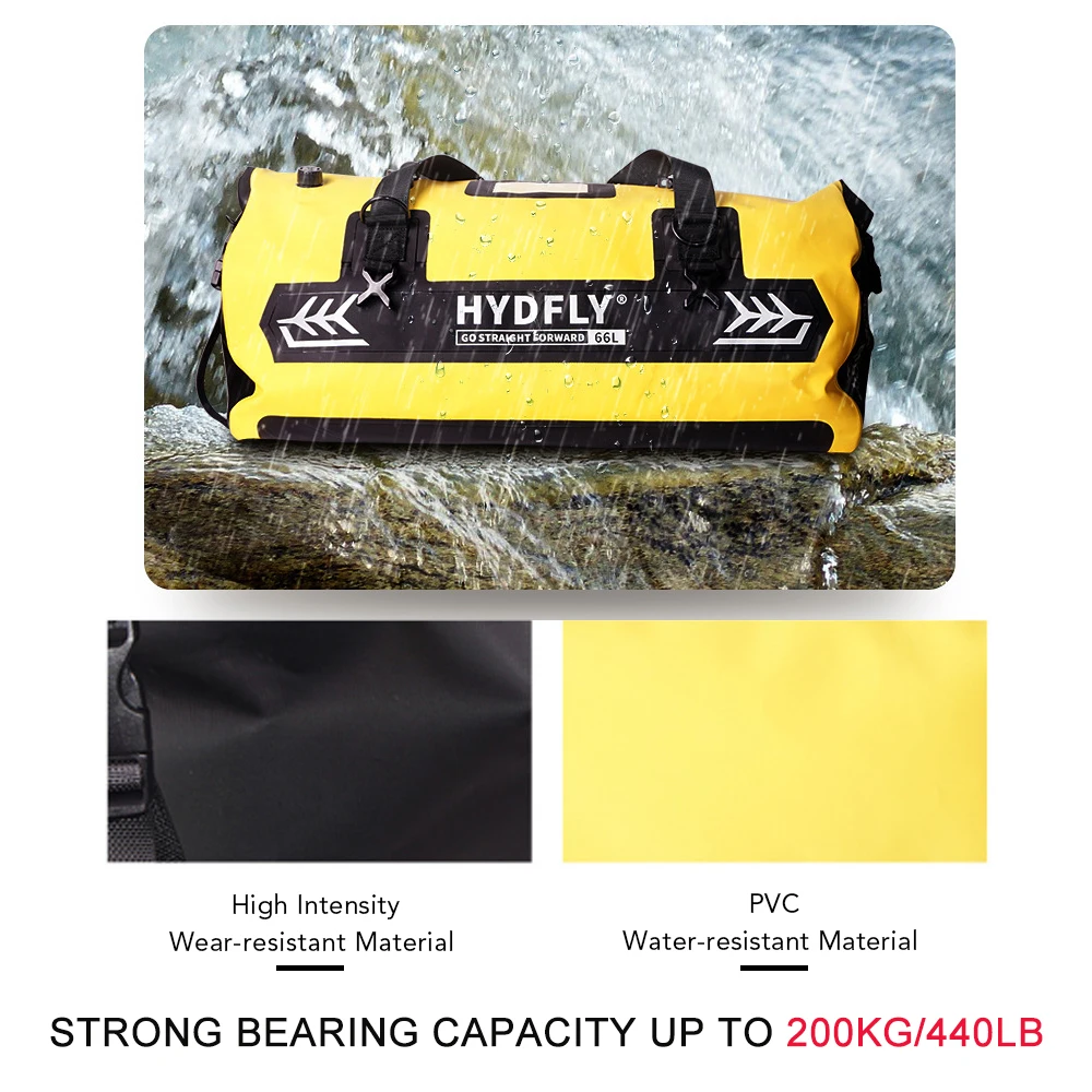 

48/66L Motorcycle Large Capacity Bag Motorbike Rear Seat Tail Bag Water-Resistant Multi-functional Outdoor Camping Bag Pouch
