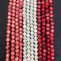 1 strand button flat round shaped artificial coral loose beads strand 3x6mm 3 colors diy for making jewelry necklace bracelets
