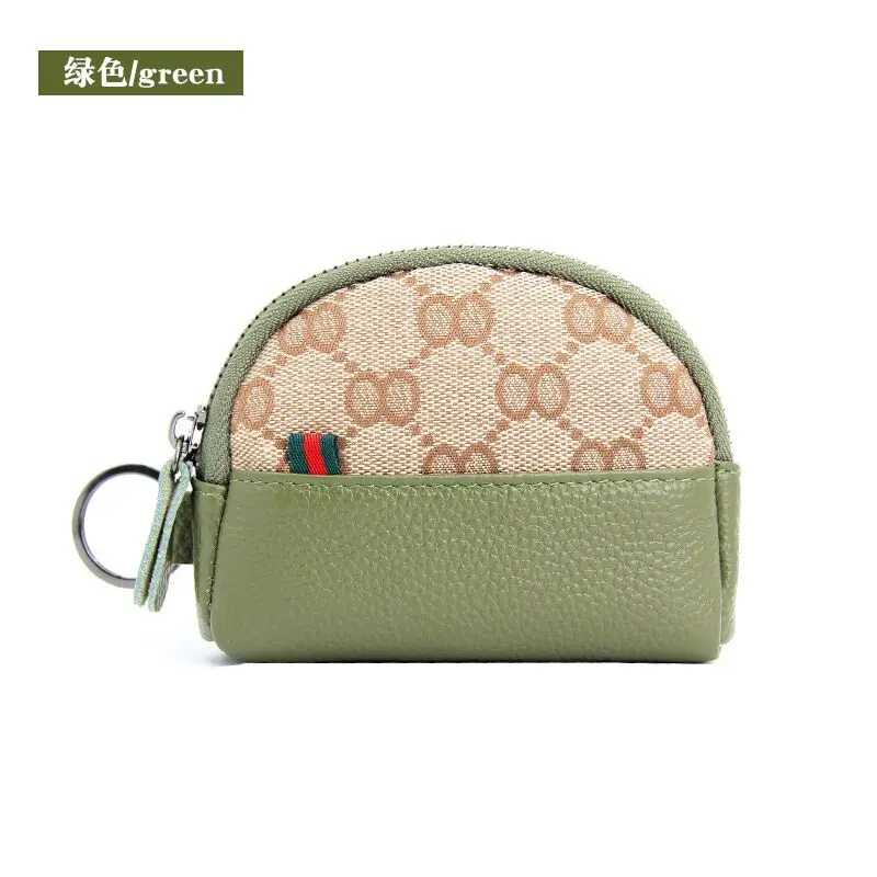 GREEN Vento Marea, роскошный женский кошелек для монет, винтажный, настоящая кожа, на молнии, Воловья кожа, мини-кошелек, ретро, для ключей, сумка на цепочке, черная, маленькая сумка для денег - Цвет: GREEN